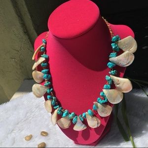 White Seashell Turquoise Stone Jewelry CCO